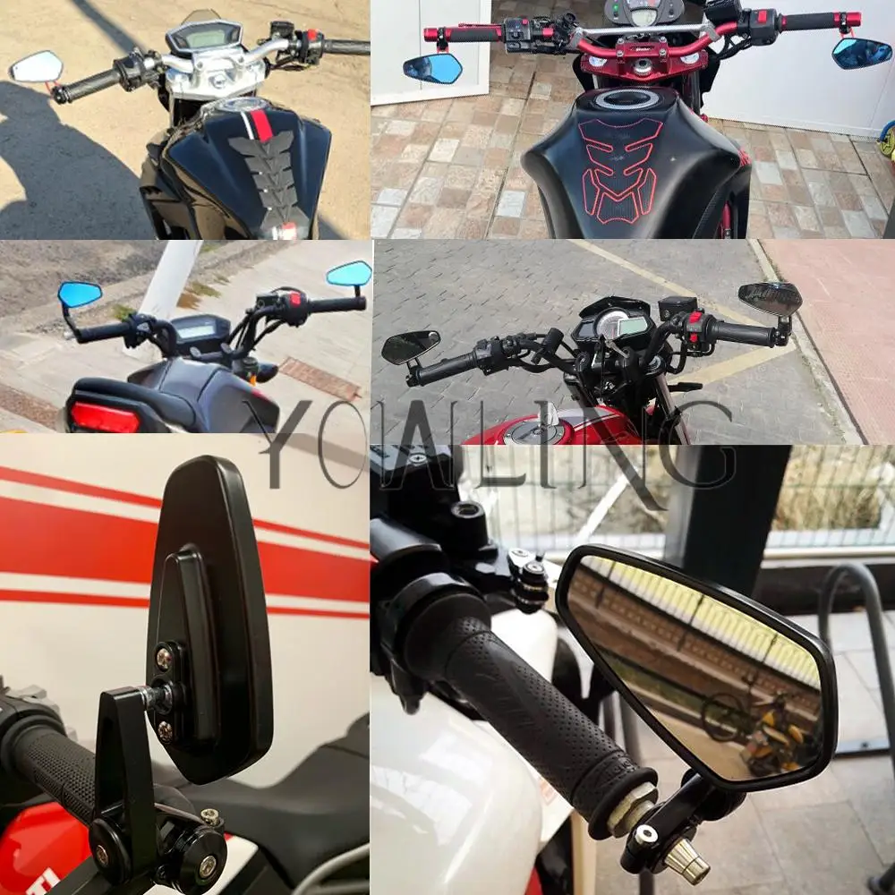 Мотоциклетное зеркало заднего вида для kawasaki Z650 z900 YAMAHA YZF 250 DUCATI MONSTER 620|Накладки и