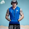 Aimpact GYM Workout Tank Top Sport Fitted Sleeveless Hoodies Mens Tapered Zip Athletic Hoody Activewear Crossfit Workout Tees 1