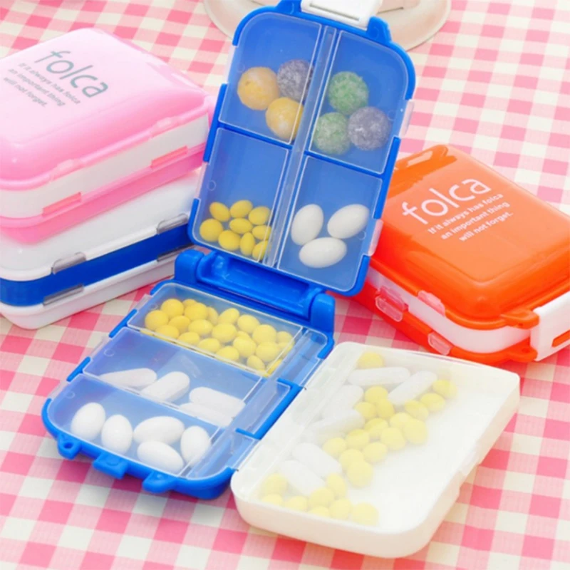 

1 Pc Folding Vitamin Medicine Drug Pill Box Makeup Storage Case Container Free Shipping #85462