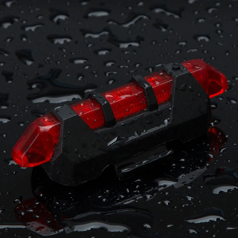 Excellent 2017 Portable 5 LED USB MTB Road Bike Tail Light Rechargeable Safety Warning Bicycle Rear Light Lamp Cycling Bike light 14