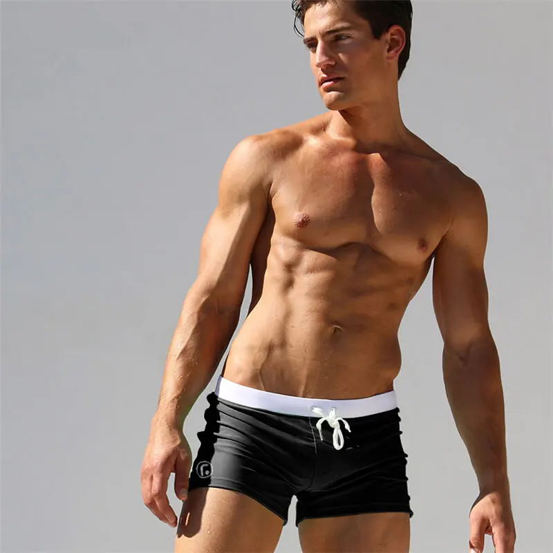 

Men Swimming Short Trunks Male Elestic Swimwear nylon Wave Quick Drying Swimsuit Low Rise Printing quick-dry Underwear Boxer