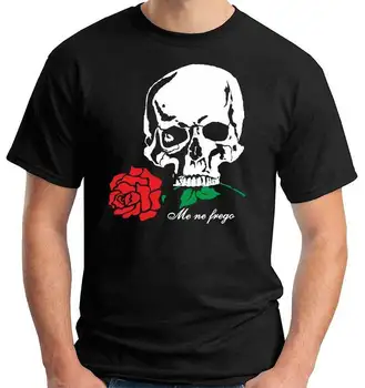 

T-Shirt maglietta Politic A04 Gabriele D'Annunzio Me ne frego teschio e rosa