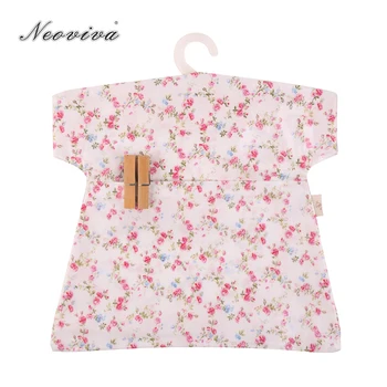 

Neoviva Waterproof Clothespin Bag for Laundry Room, Pack of 2, Floral White Ocean