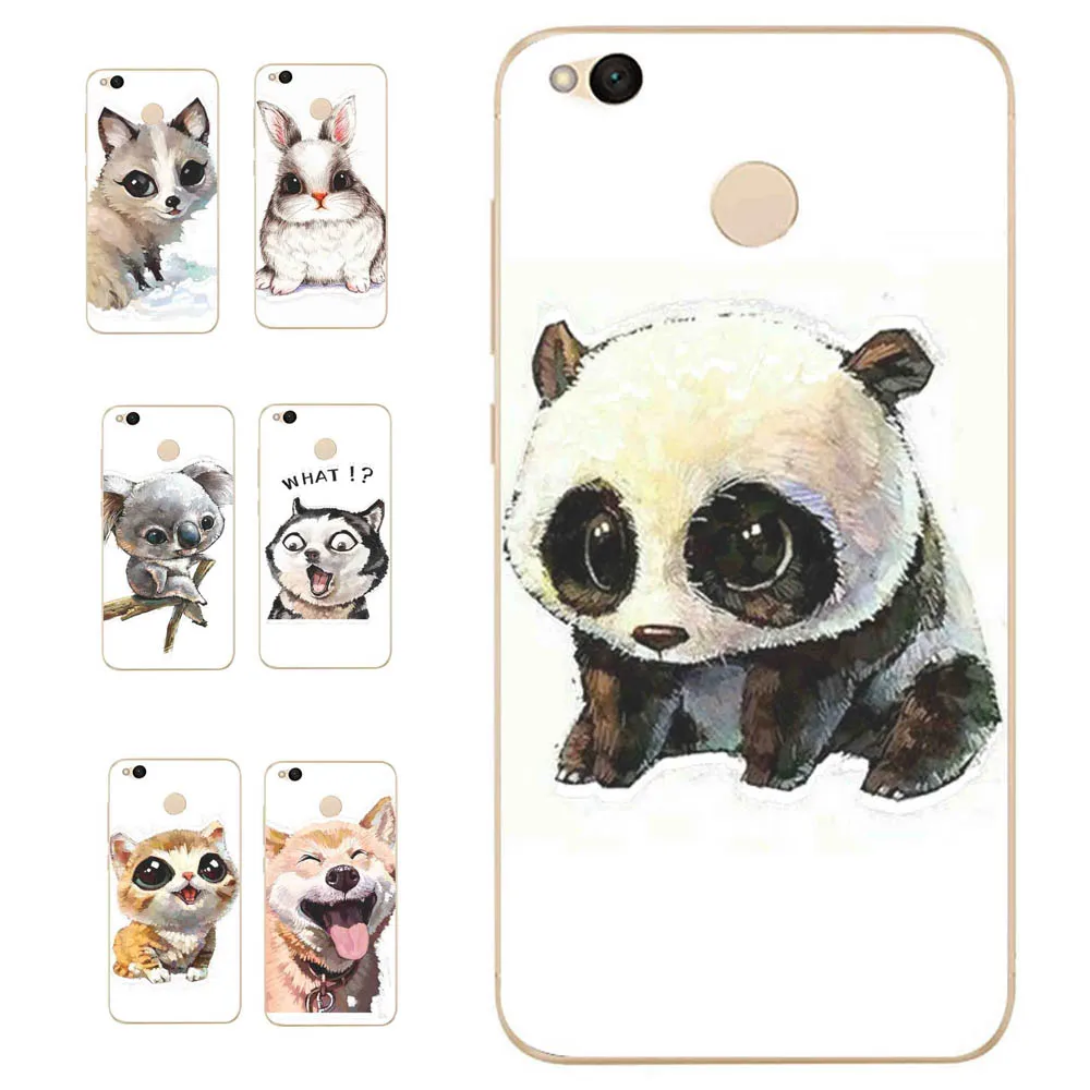 MLCRIYG Soft Phone Case For Xiaomi Redmi 4X TPU Cute Animal Cat Panda Rabbit Owl Dog Cases Cover Painted Design Fundas B109 |