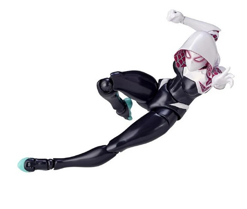 Revoltech Spider Gwen Stacy No.004 PVC Action Figure Model Gift Toy  (6)