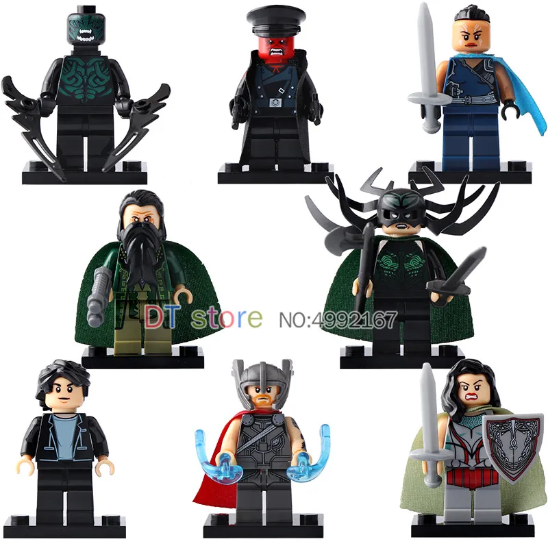 

Single Sale Building Blocks Super Heroes Thor Hela Sif Berserker Bruce Banner Valkyja Red Skull Bricks Toys For Children X0172