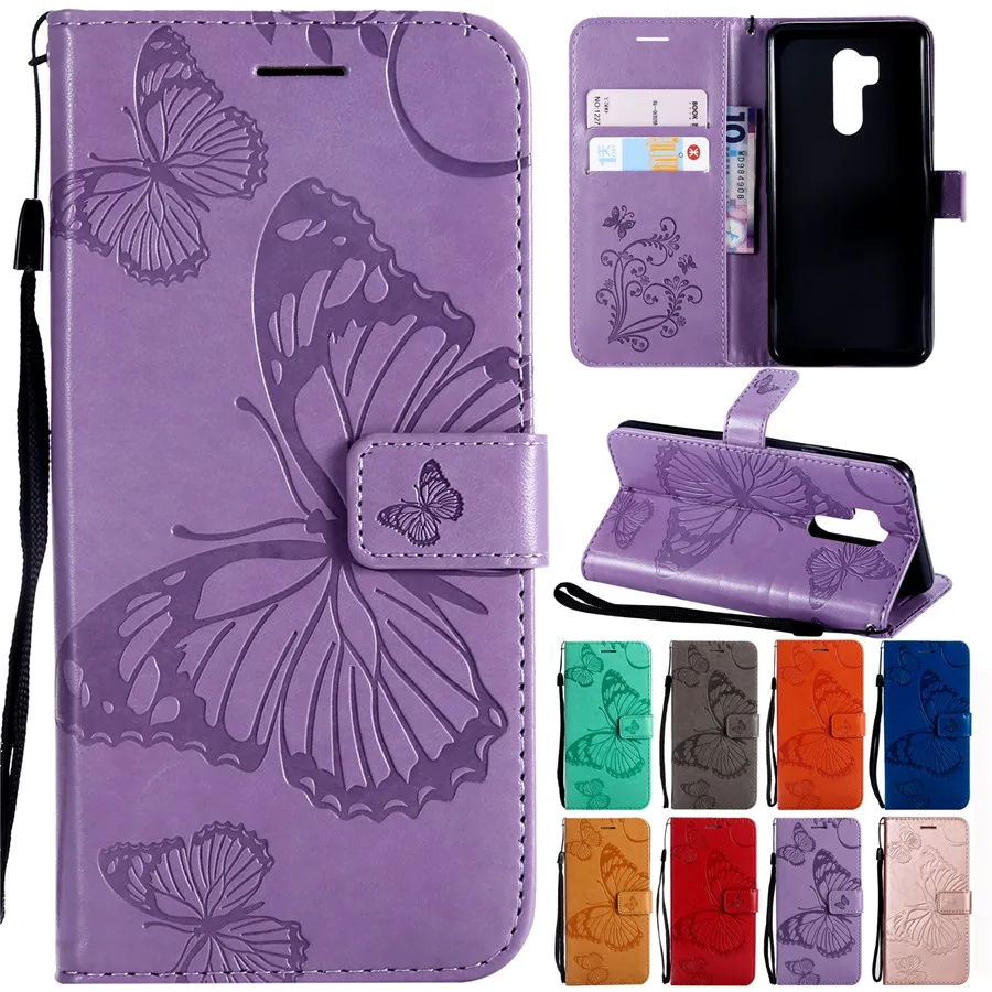 

Xiaomi Pocophone F1 Case on for Coque Xiaomi Poco F1 F 1 Cover Leather Butterfly Wallet Strap Phone Cases for Xiaomi PocoF1