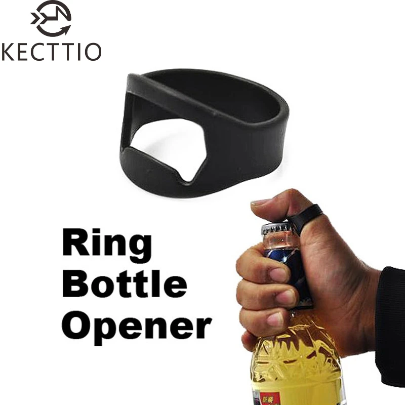 

1PCs Stainless Steel Finger Ring Ring-Shape Beer Bottle Opener for Beer Bar Tool