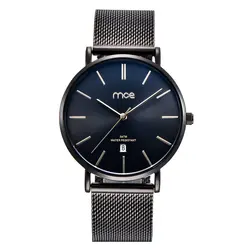 MCE золотистый и черный сетка Часы из нержавейки Для мужчин лучший бренд класса люкс Повседневное часы Для мужчин наручные часы Montre homme