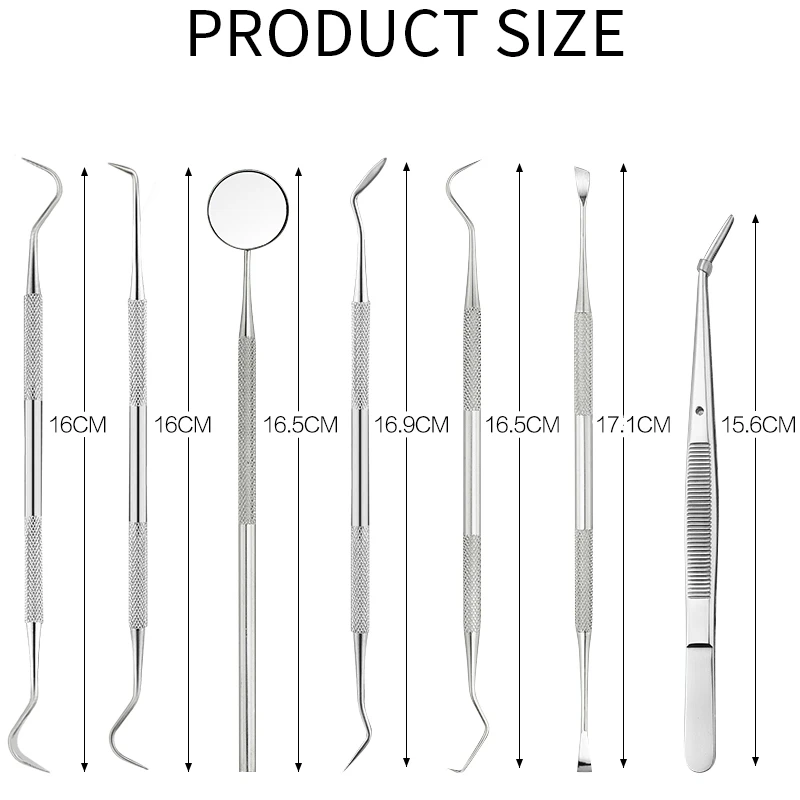 7 шт./компл. кожаная сумка Нержавеющая сталь стоматологический инструмент набор стоматологическое зеркало стоматологический комплект стоматологический инструмент Палочки стоматолог подготовьте инструмент