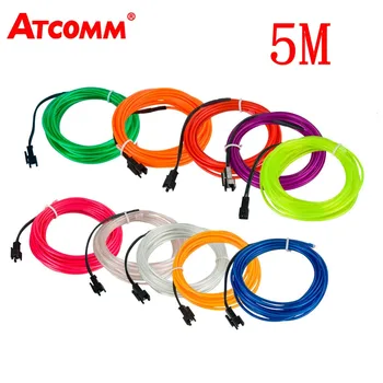 

ATCOMM 5Meters Atmosphere Lamp Car Door Interior Ambient Light Cold Light Line DIY Decorative Dashboard Console Car-styling Sale
