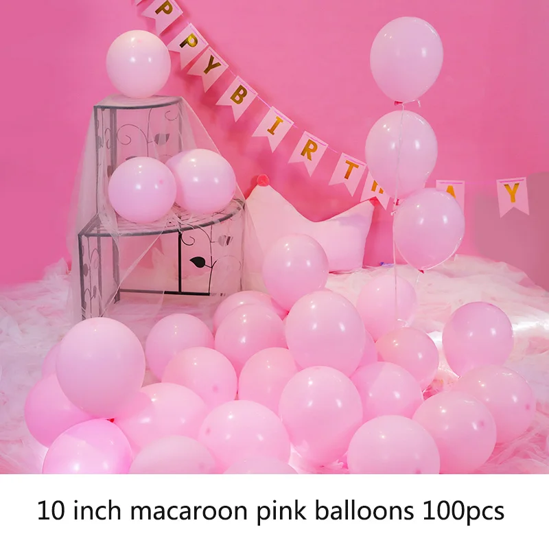 BTRUDI 10 дюймов Макаруны конфеты латексные шары День рождения украшение для adlut свадебное торжество все виды декоративный шар - Цвет: Розовый