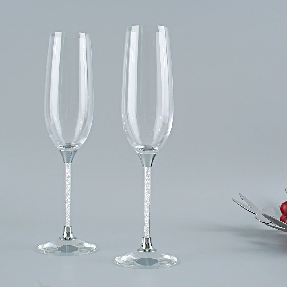 Свадебные тосты, бокалы для шампанского, Хрустальная основа, бокалы для вина в форме флейты, бокалы для шампанского, идеальные сувениры для гостей на свадьбе