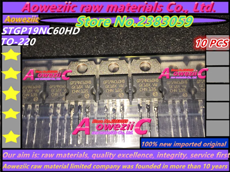 Aoweziic импортный STGP19NC60HD GP19NC60HD TO-220 MOSFET 19A 600V