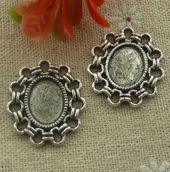 

105 pieces tibetan silver frame connectors 26x23mm #2178