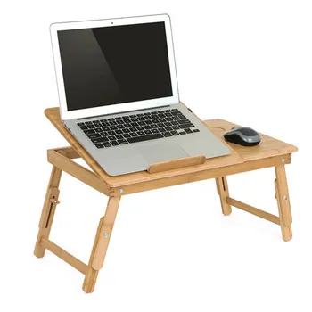 

Actionclub Nature Bamboo Laptop Table Simple Computer Desk With Fan For Bed Sofa Folding Adjustable Laptop Desk On The Bed
