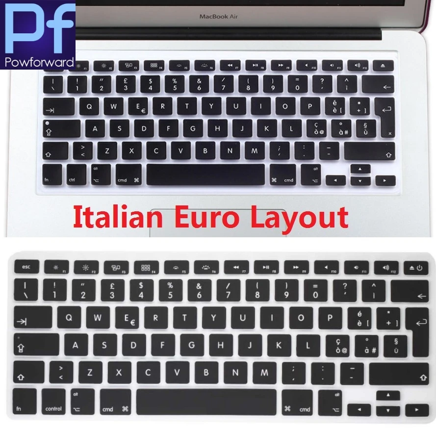Для mac book кожи ноутбука для Apple macbook Air Pro retina 13 15 17 итальянский Италия силиконовые евро ЕС клавиатура крышка