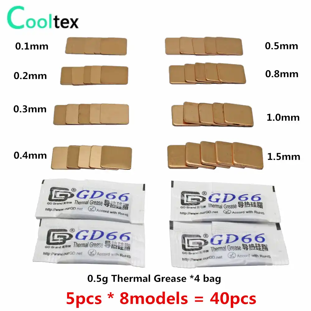 15x15x1mm Copper Heatsink Sheet Chipset Pad Cooler CPU GPU Netbook Cooling