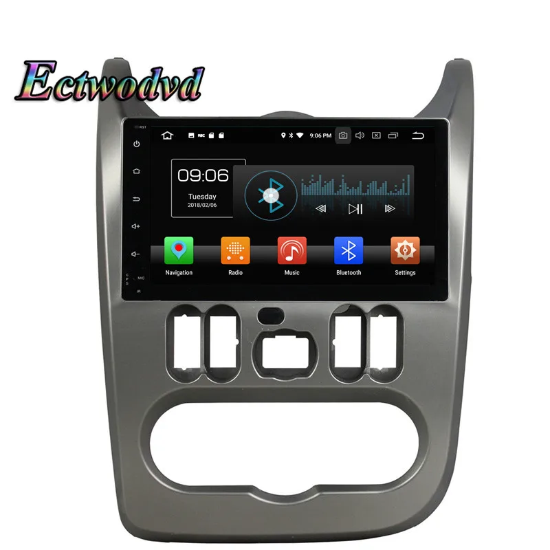 Sale Ectwodvd Octa Core 4G RAM 64G ROM Android 9.0 Car Multimedia DVD Player GPS HeadUnit For Renault Logan/Sandero/Duster 2015 2016 12