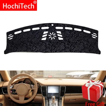 

Rose Pattern Non-slip Dashmat Dash Mat Dashboard Cover Pad Cover Carpet Car Sticker for Porsche panamera 2010-2016 Car Styling