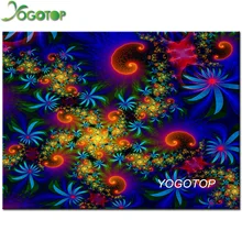 YOGOTOP абстрактный цветок полный квадратный/круглый Diy алмазная живопись вышивка крестиком 5D Алмазная вышивка украшение дома на заказ YY166