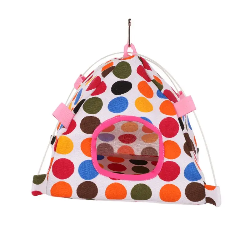 Pet Multi Shapes Optional Canvas Hammock for Small Animals Bird Hanging Tent Nest Window Viewing Bird House