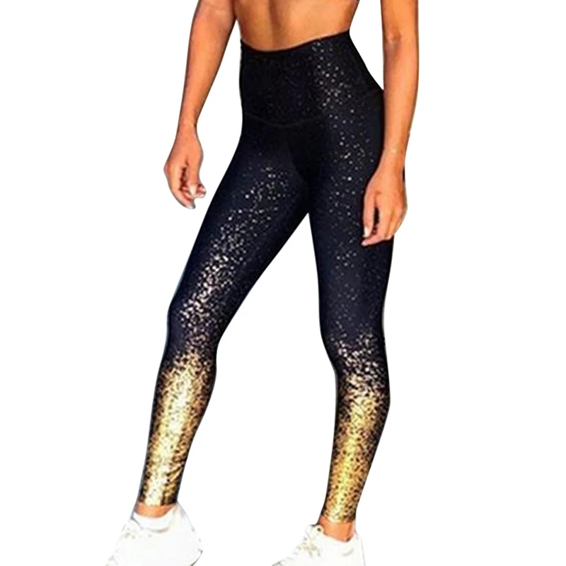

High Waist Gym Fitness Leggings Women New Fashion Gradient Print Slim Fitness Workout Legging Calca Feminina Cintura Alta