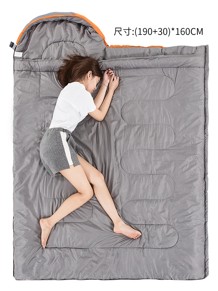 BSWolf зимний уличный спальный мешок для взрослых, для кемпинга, утолщенные конверты, холодный теплый спальный мешок для обеда, хлопковый спальный мешок, может быть соединен