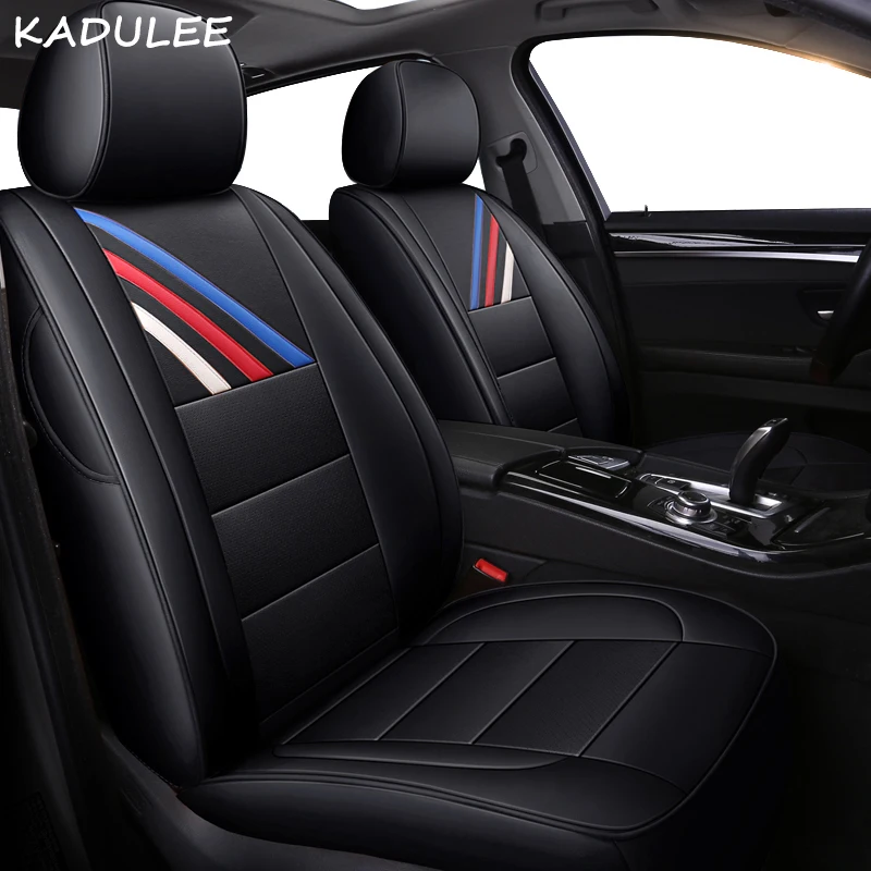 KADULEE пользовательские чехлы для автомобильных сидений из натуральной кожи для mitsubishi carisma pajero 4 outlander xl Lancer Asx автомобильные аксессуары Чехлы