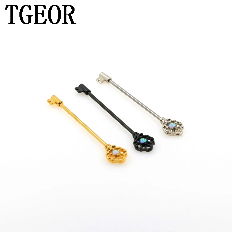 scaffold NEW barbells Charm PLATED GOLD 1 pair surgical Stainless Steel