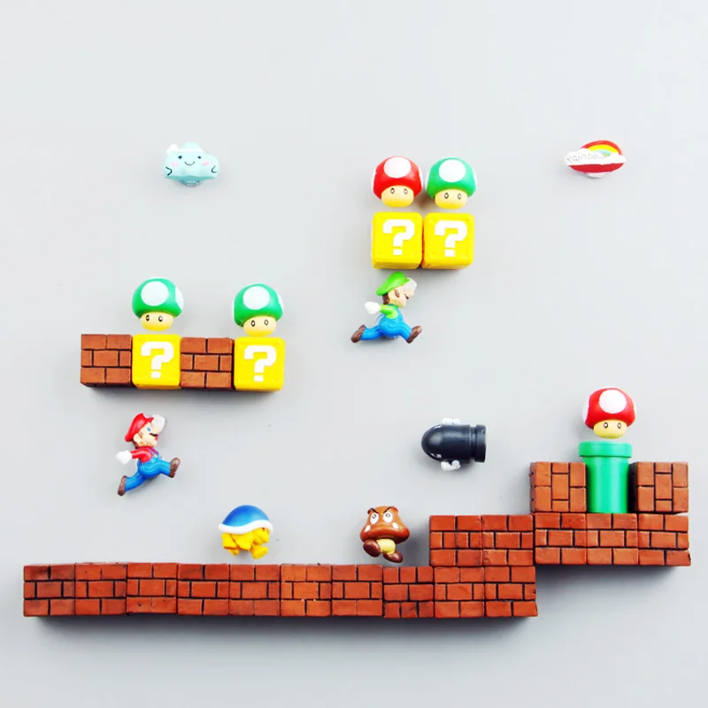 2 шт. магнитный 3D магнит на холодильник super mario фиксированная паста для домашнего