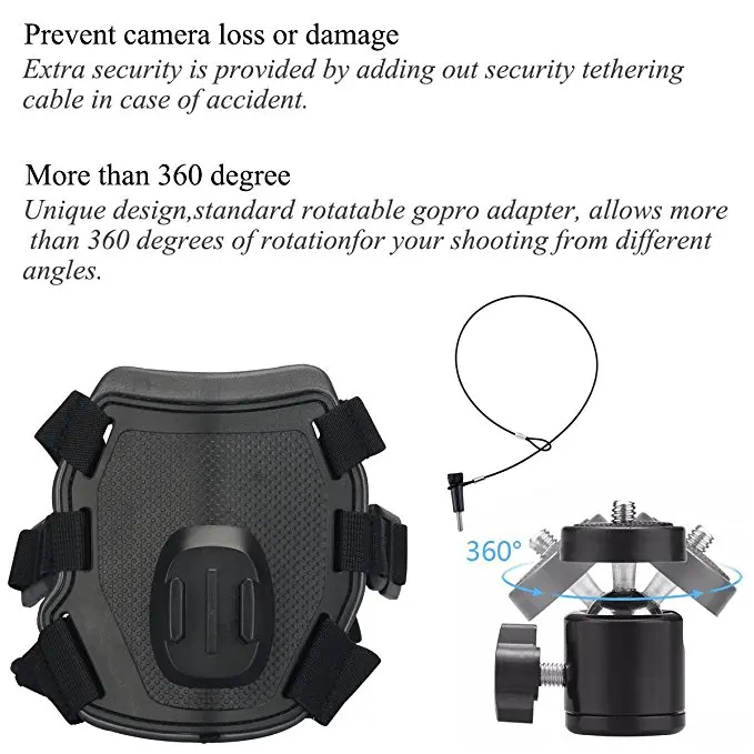 Крепление для собак Go Pro Привязь нагрудный ремень крепление Gopro Hero 5 4 3 + SJ5000