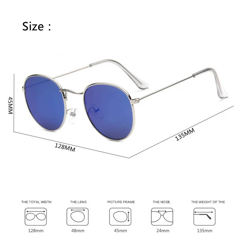 Psacss, новинка, металлические круглые солнцезащитные очки для мужчин и женщин, винтажные, радужные, цветные, трендовые, брендовые, дизайнерские, солнцезащитные очки, oculos de sol feminino VU400