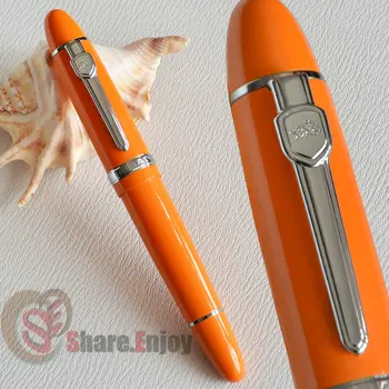 

JINHAO 159 ORANGE AND SILVER ROLLER BALL PEN THICK