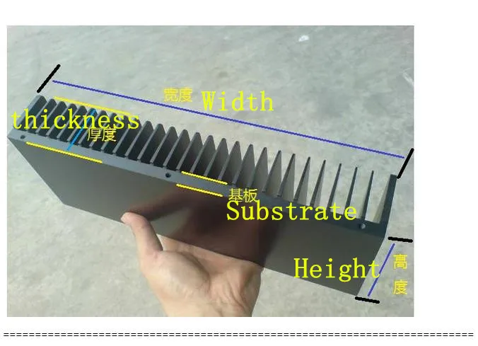 

1pcs Width 300mm high 145mm aluminum radiator heat sink forAMPLIFIER