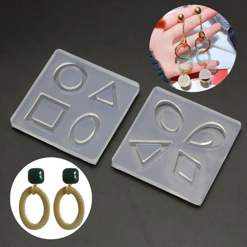 

Silicone Acrylic Earring Necklace Pendant Mold Resin Casting Mold Jewelry Making