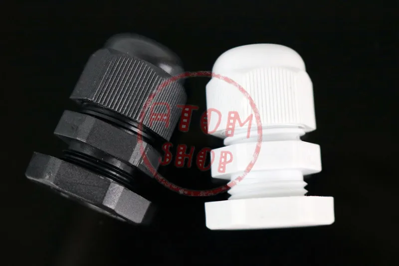 50pcsPG11 UL одобренный Nylon66 материал Кабельные сальники водонепроницаемый уровень CE Rohs белый черный цветной кабель соединение