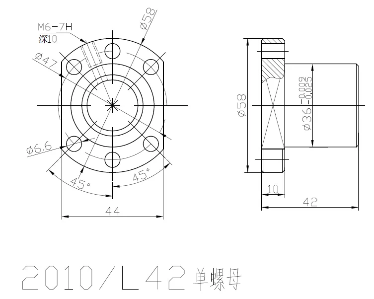 SFU шариковая гайка только SFU1204 SFU1605 SFU1604 SFU1610 SFU2005 SFU2010 SFU2505 SFU2510 шариковая гайка cnc части - Цвет: SFU2010