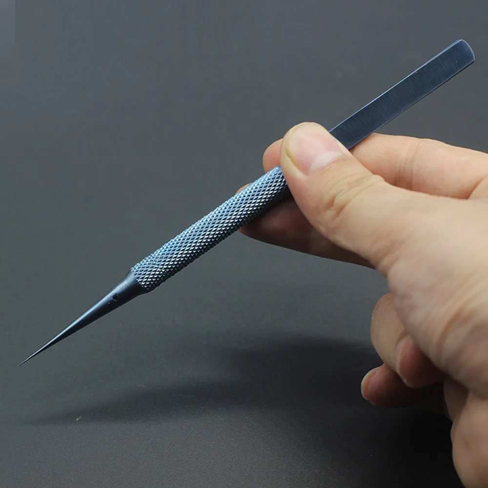 Прецизионный Пинцет 0,15 мм Край точный отпечаток пальца Fly Line Picker титановый сплав Пинцет для iPhone BGA ремонт материнской платы