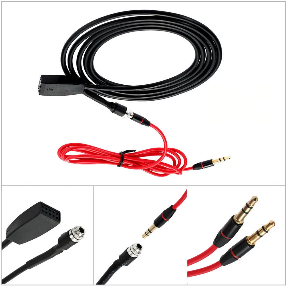 DOXINGYE Car 3.5MM Female AUX Audio Adapter Cable MP3 Music CD Changer