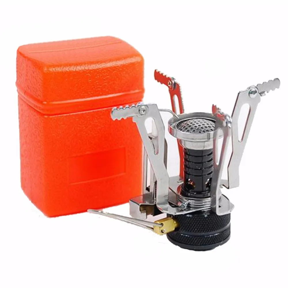 E-gear Portable Outdoor Picnic Foldable Gas Burner Camping Mini Ultralight Steel Stoves Burners Outdoor Equipments EDC Tools