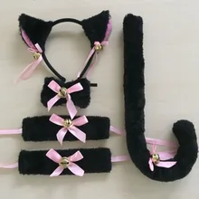 Лолита уши стерео персонажи мультфильмов Чистый длинный мех кошка стереоскопические уши лисы головные уборы заколки для волос Косплей Реквизит набор