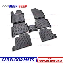 Для Volkswagen Touran 2003- автомобильные коврики, ковры, Авто Пол, пылезащитный, нескользящий, автомобильный стиль, украшение интерьера