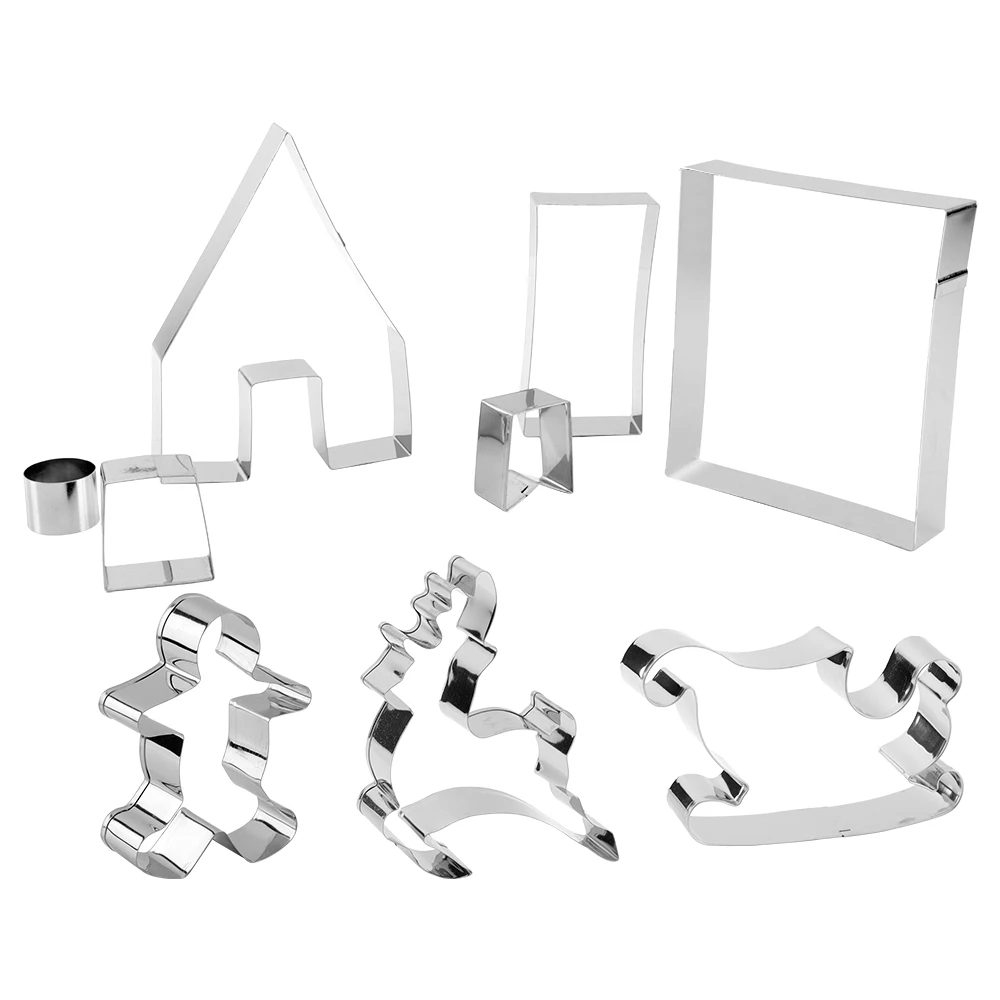 9 шт./лот нержавеющая сталь печенья формочки для штамп 3D Рождественский пряничный