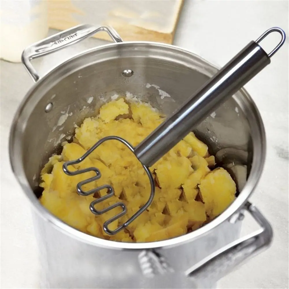 

Potato Mashers Ricers Stainless Steel Wave Shape Pressed Potato Masher for Kitchen Fruit Family Hotel Restaurant Use Kitchenware