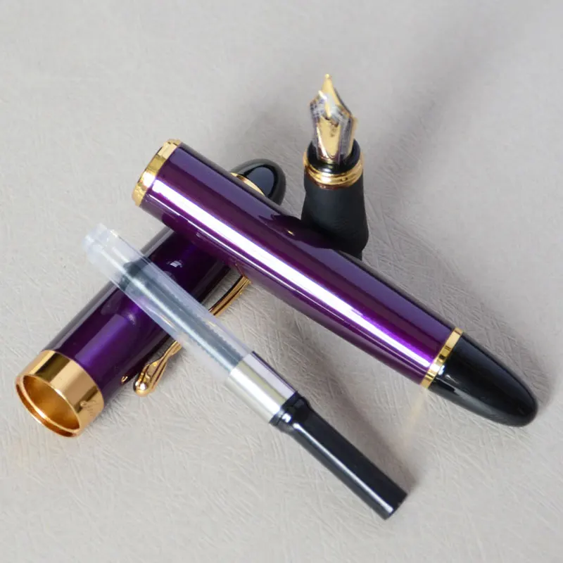 JINHAO X450 фиолетовый и золотой 0,7 мм перо с широким основанием авторучка черный синий красный розовый фиолетовый 22 цвета на выбор