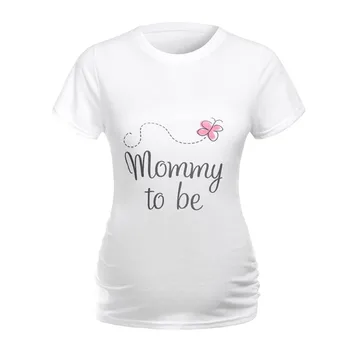 

Women Maternity Short Sleeve Letter Print Tops T-shirt Pregnancy Clothes For Pregnant Women breastfeeding E1