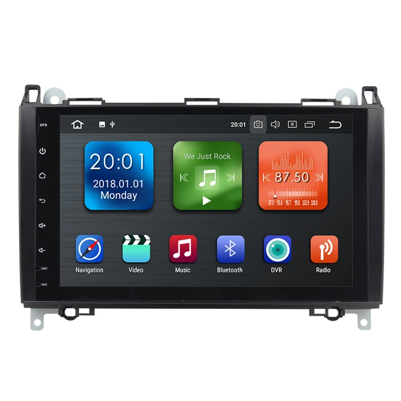 Clearance Android 8.1 Quad Core 2G RAM 16G ROM GPS Navi 9" Car DVD Multimedia for Benz A W169/B W245/B200/Viano/Vito/W906 with Radio 1