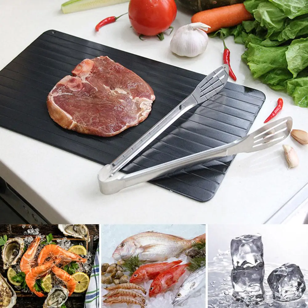 Defrosting Tray Fast Thaw Frozen Food Meat Fish Defrost Tray chopping board Rapid Safety Thawing Plate S M L