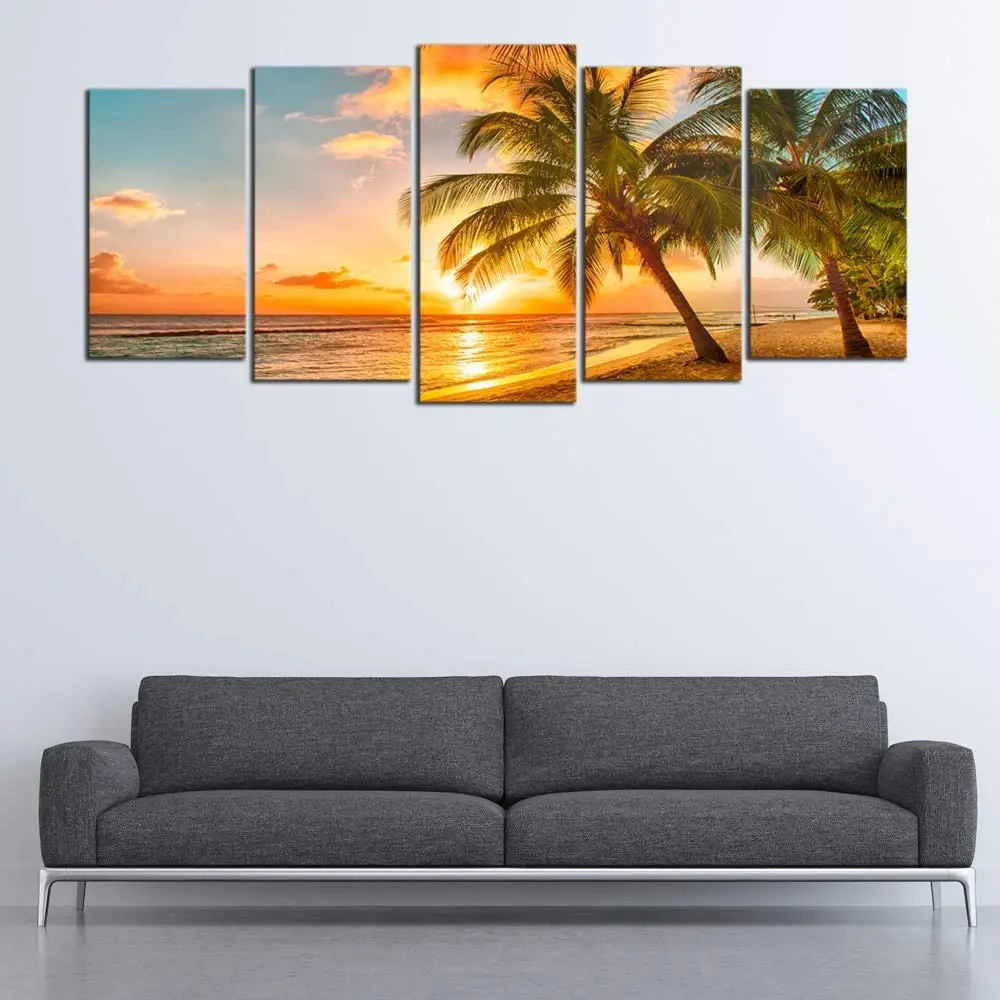 Modern Canvas Paintings Wall Art HD Prints 5 Pieces Rolling Waves Pictures Ocean Sea Wave Seascape Posters Home Decor Framework | Дом и сад